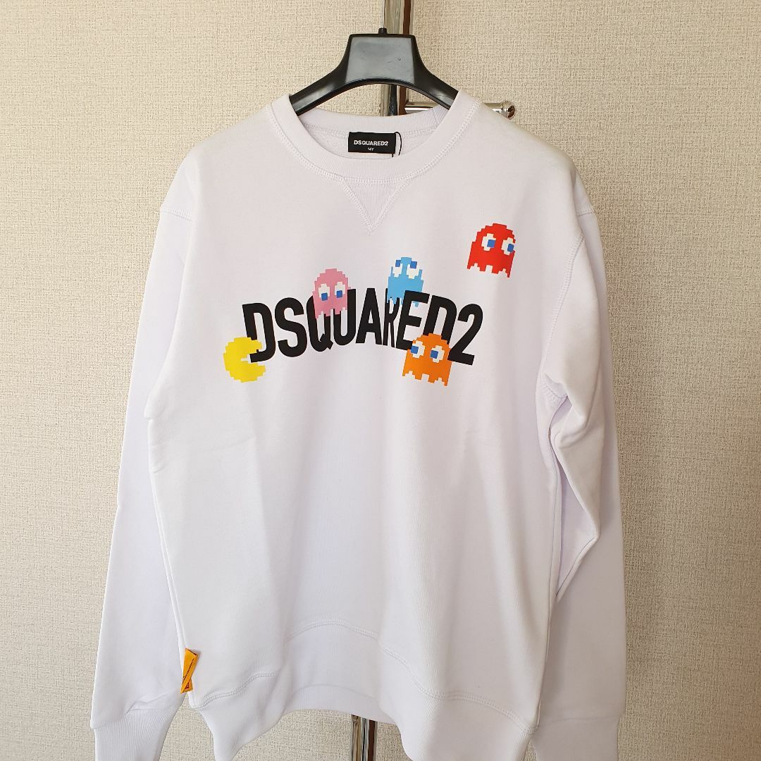 DSQUARED2(ディースクエアード)の【新品・未使用】DSQUARED2 KIDSxPac-manスウェット白14Y キッズ/ベビー/マタニティのキッズ服男の子用(90cm~)(Tシャツ/カットソー)の商品写真