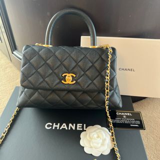 シャネル(CHANEL)の極美品 シャネル　マトラッセ  キャビアスキン　ココハンドルXS(ショルダーバッグ)