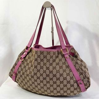 グッチ(Gucci)の正規品 GUCCI グッチ トートバッグ GGキャンバス ベージュ ピンク 鞄(トートバッグ)