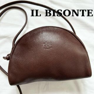 イルビゾンテ(IL BISONTE)の✨極美品✨即完　イルビゾンテ　ショルダーバッグ　レザー　ブラウン　ハーフムーン(ショルダーバッグ)