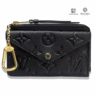 ルイヴィトン(LOUIS VUITTON)のルイヴィトン ポルト カルト･レクト ヴェルソ モノグラム・アンプラント カードケース コインケース 財布 キーケース コンパクト M69421 黒 ノワール レディース メンズ LV【中古】【丸正質舗】【質屋】【ブリルトワーゼ】（M211426e）(コインケース)