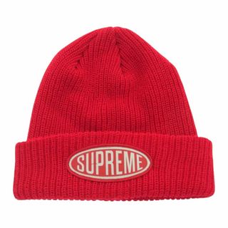 シュプリーム(Supreme)のSupreme シュプリーム 帽子 18AW Oval Patch Beanie オーバル パッチ ビーニー ロゴ ニット キャップ 帽子 レッド系【中古】(その他)