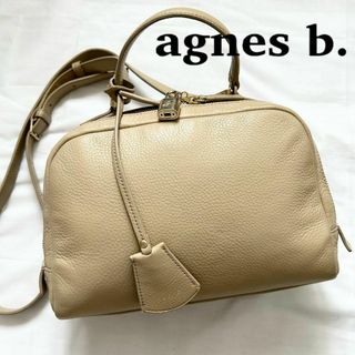 アニエスベー(agnes b.)の✨美品✨2way　アニエスベー　ショルダーバッグ　ブラック　クリーム　ベージュ(ショルダーバッグ)