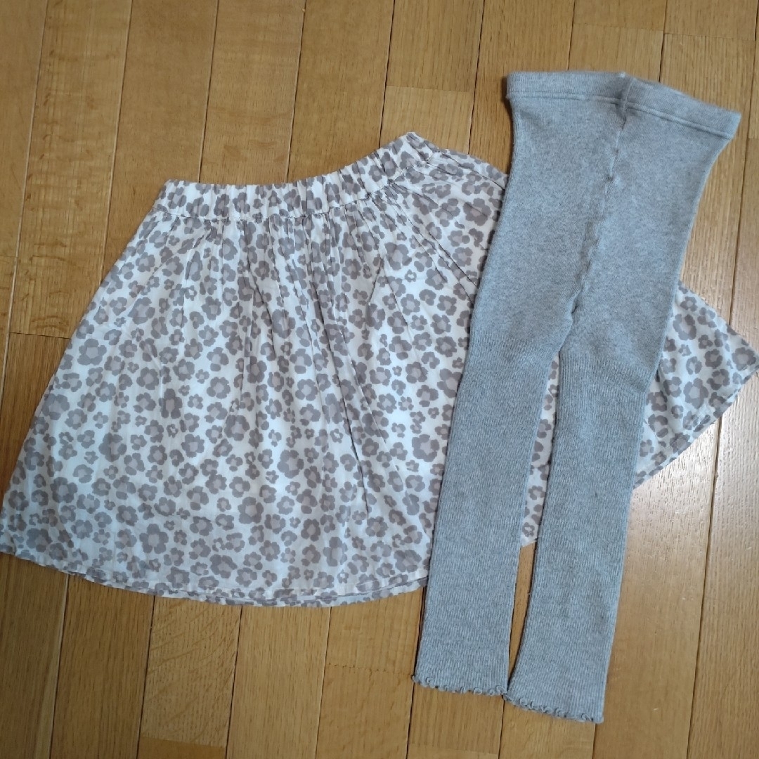 BREEZE(ブリーズ)の110cm　スカート　レギンス　2点セット　おまとめ　キッズ キッズ/ベビー/マタニティのキッズ服女の子用(90cm~)(スカート)の商品写真