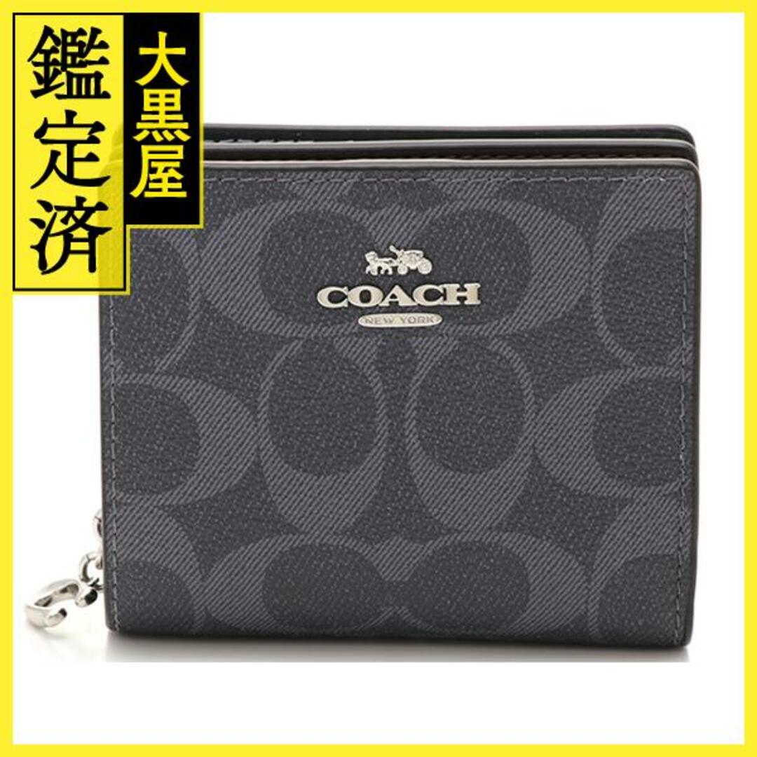 COACH - COACH コーチ シグネチャー 二つ折り財布 ネイビー【205】の