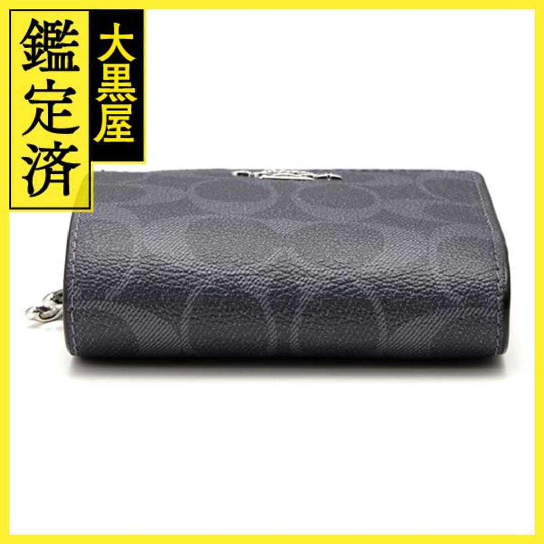 COACH ネイビー　シグネチャー　二つ折り財布 COACH - COACH コーチ シグネチャー 二つ折り財布 ネイビー【205