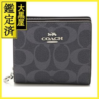 コーチ(COACH)のCOACH　コーチ　シグネチャー　二つ折り財布　ネイビー【205】(財布)