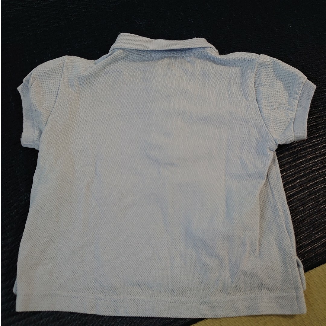 MUJI (無印良品)(ムジルシリョウヒン)の無印良品　水色　ポロシャツ　80 キッズ/ベビー/マタニティのベビー服(~85cm)(シャツ/カットソー)の商品写真