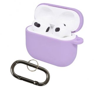 AirPods 第3世代専用ケース ワイヤレス充電対応 ライトパープル(ヘッドフォン/イヤフォン)