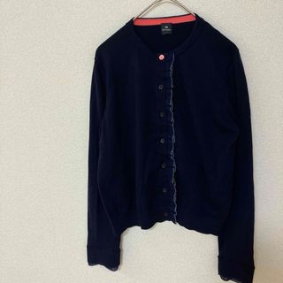 ポールスミス(Paul Smith)のPS Paul Smith ポールスミス  カーディガン　フリル　ネイビー　M(カーディガン)