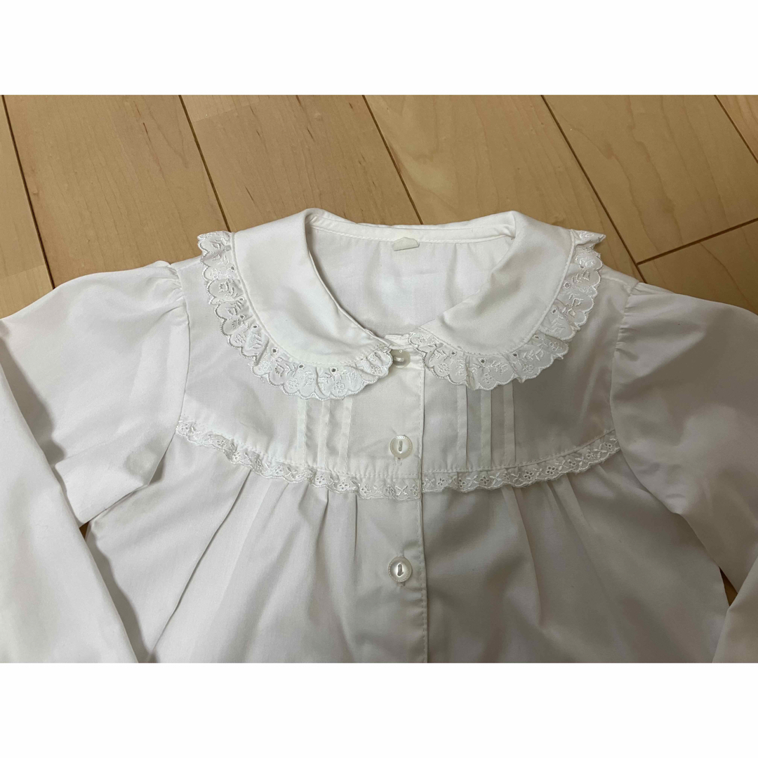 西松屋(ニシマツヤ)のキッズ　ブラウス　スカート　100 キッズ/ベビー/マタニティのキッズ服女の子用(90cm~)(ブラウス)の商品写真