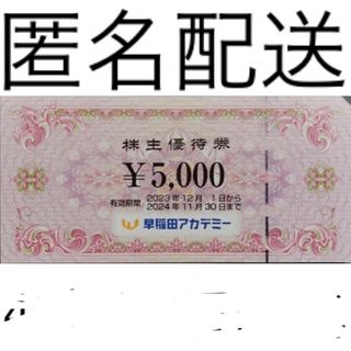 早稲田アカデミー株主優待券(5000円) 100枚(その他)