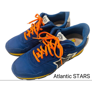 アトランティックスターズ(Atlantic STARS)のアトランティックスターズ　ネイビー×オレンジ　オールハンドメイドスニーカー　45(スニーカー)