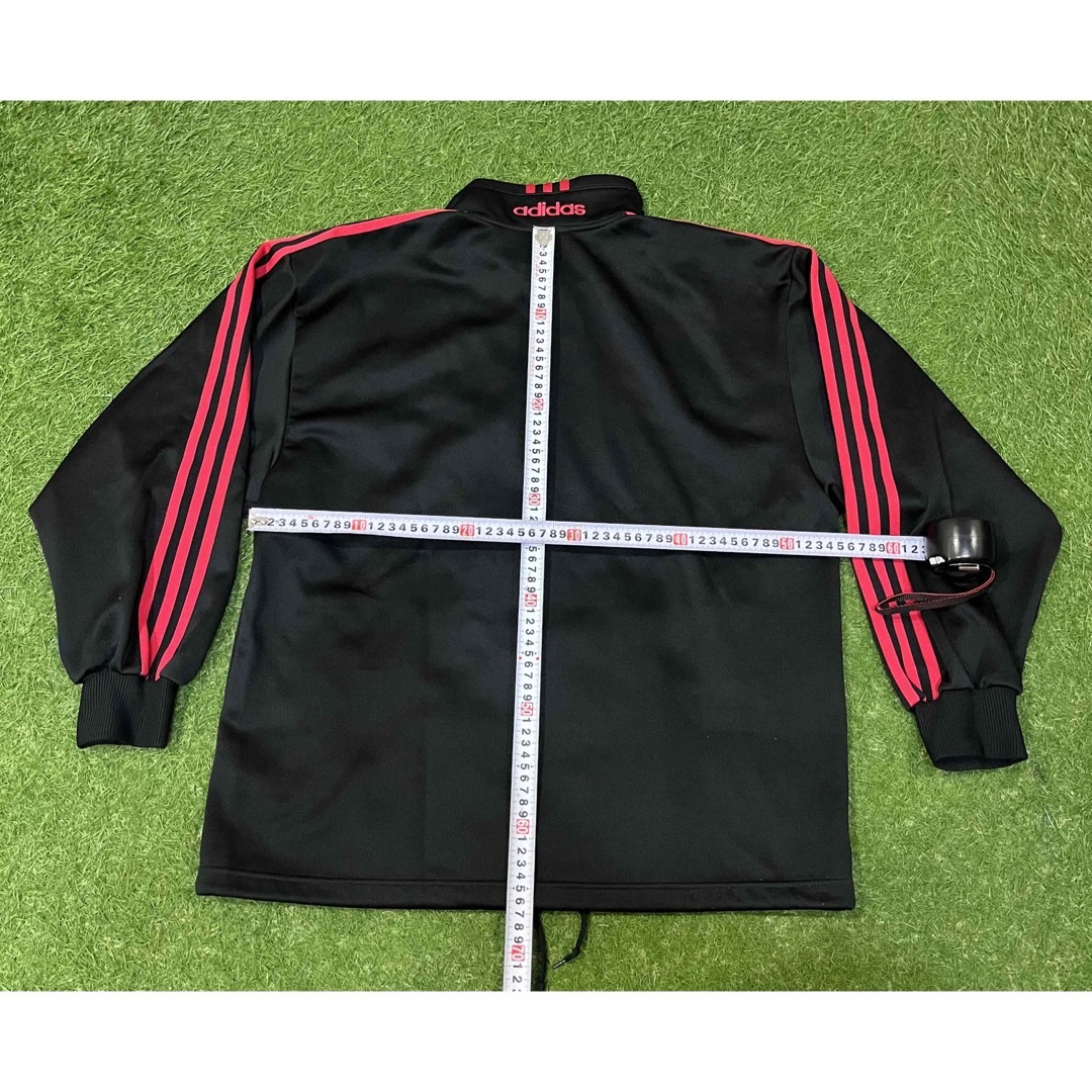 adidas - adidas セットアップ 黒×赤ライン パフォーマンスロゴ adidas - adidas セットアップ 黒×赤ライン パフォーマンスロゴ