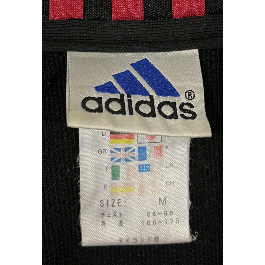 adidas - adidas セットアップ 黒×赤ライン パフォーマンスロゴ adidas - adidas セットアップ 黒×赤ライン パフォーマンスロゴ