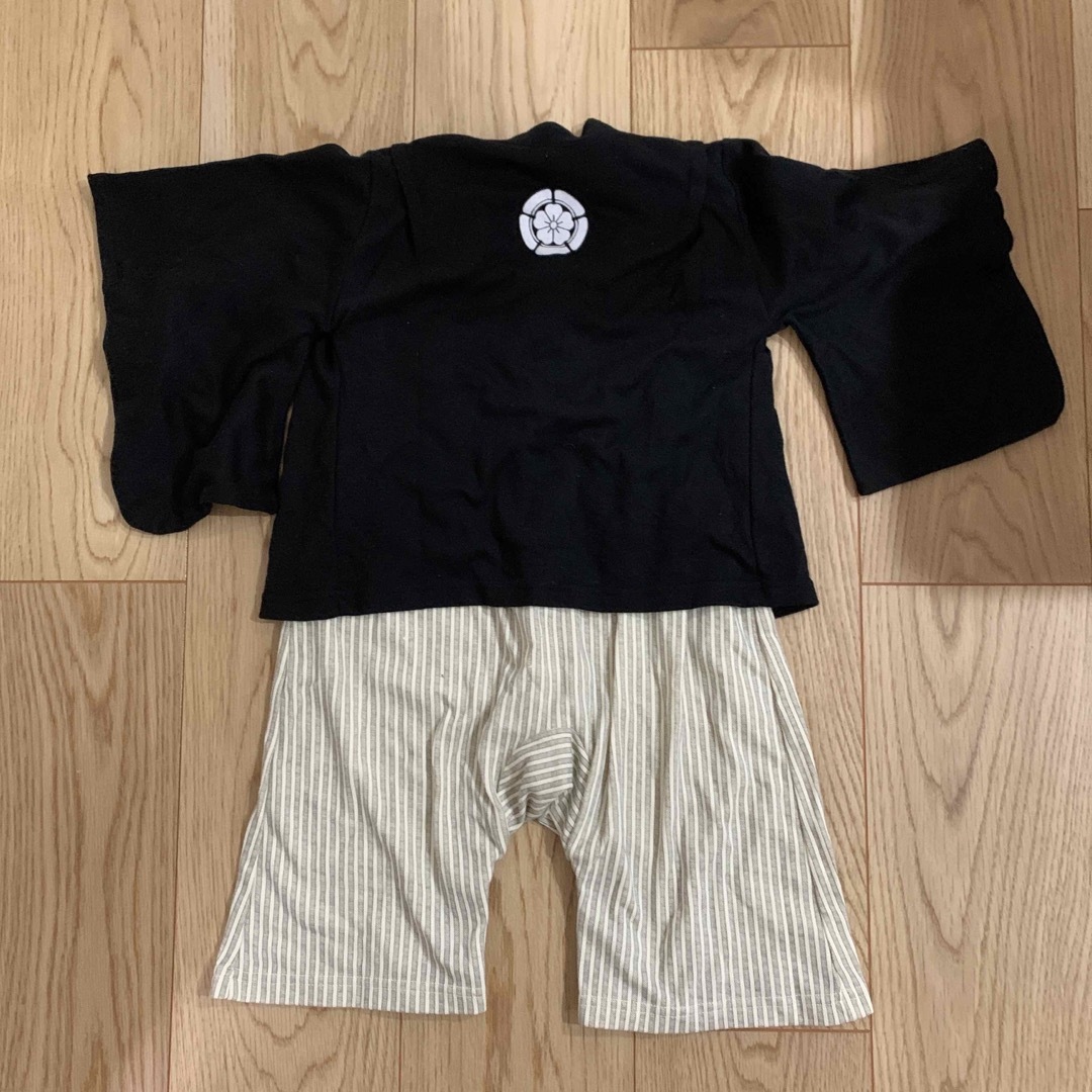 袴ロンパース　90 キッズ/ベビー/マタニティのキッズ服男の子用(90cm~)(和服/着物)の商品写真