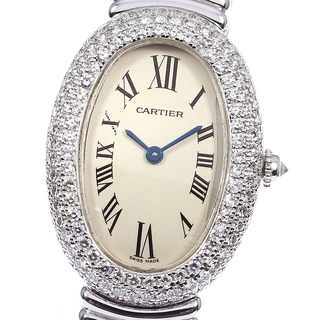 カルティエ(Cartier)のカルティエ CARTIER WB5006L2 ベニュワール K18WG ダイヤベゼル クォーツ レディース _785582(腕時計)