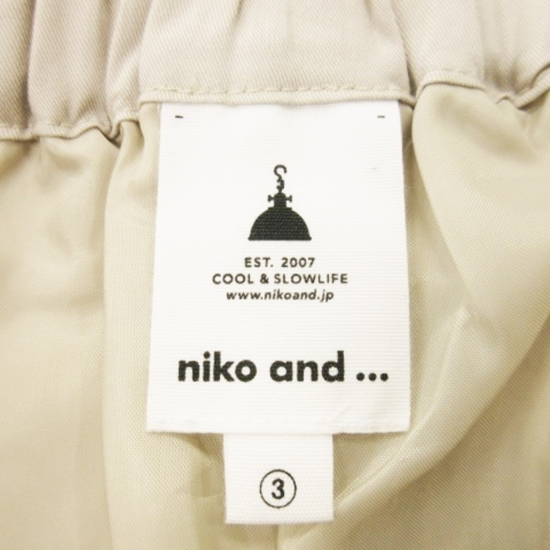niko and...(ニコアンド)のニコアンド スカート フレア ロング マキシ ウエストゴム 薄手 M グレージュ レディースのスカート(ロングスカート)の商品写真