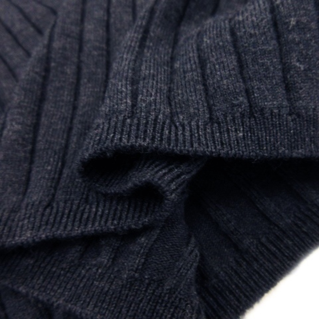heliopole(エリオポール)のエリオポール ニット セーター トタンリブ スクエア 長袖 ウール 38 紺 レディースのトップス(ニット/セーター)の商品写真