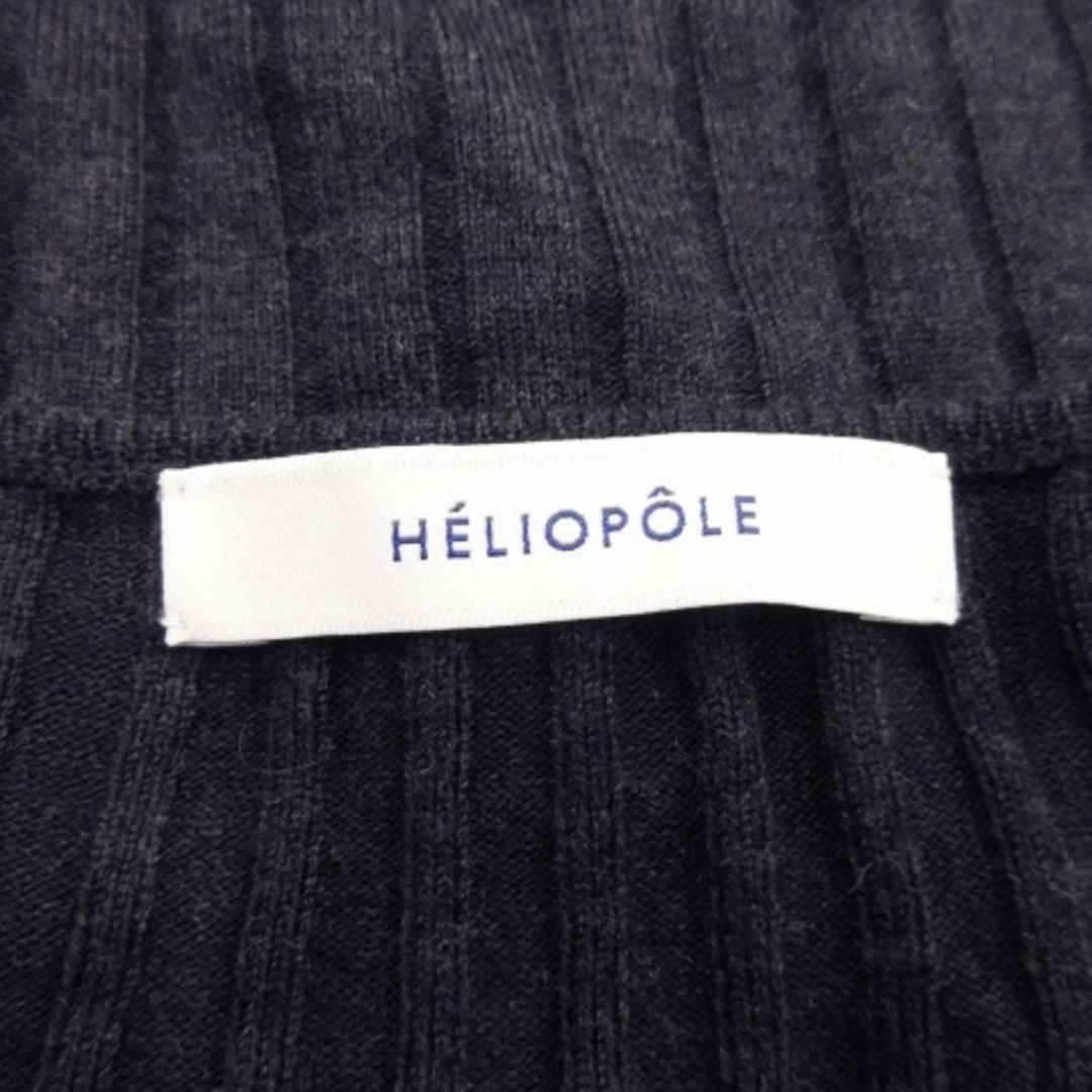heliopole(エリオポール)のエリオポール ニット セーター トタンリブ スクエア 長袖 ウール 38 紺 レディースのトップス(ニット/セーター)の商品写真