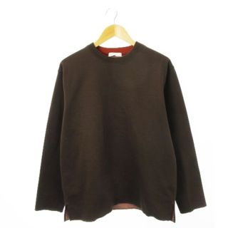 ユナイテッドアローズグリーンレーベルリラクシング(UNITED ARROWS green label relaxing)のグリーンレーベルリラクシング Tシャツ ロンT 長袖 テレコ素材 L 茶(Tシャツ/カットソー(七分/長袖))