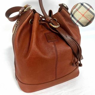 BURBERRY - バーバリー ショルダーバッグ レザー 巾着 ノバチェック