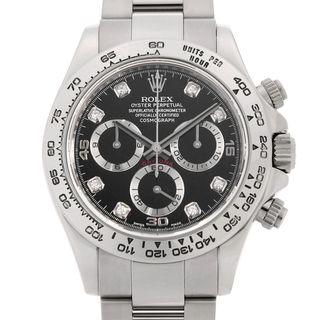 ロレックス(ROLEX)のロレックス コスモグラフ デイトナ 8Pダイヤ 116509G ブラック Z番 メンズ 中古 腕時計(腕時計(アナログ))