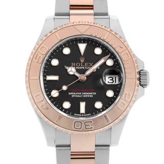 ロレックス(ROLEX)のロレックス ヨットマスター37 268621 ブラック ランダム番 ボーイズ(ユニセックス) 中古 腕時計(腕時計(アナログ))