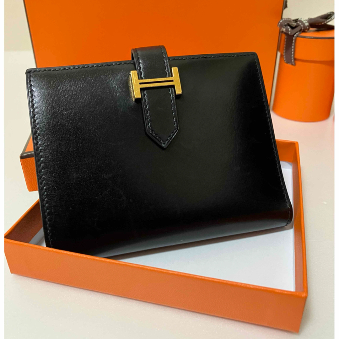 Hermes - 超美品♡エルメス べアンコンパクト 二つ折財布 D刻印