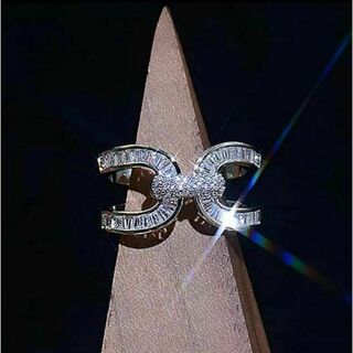 439 シルバー リング czダイヤモンド ジルコニア 指輪 結婚式 ブライダル(リング(指輪))