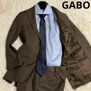 【最高級イタリア製】GABO Napoli スーツセットアップ　ブラウン　42(セットアップ)