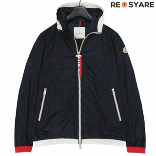 モンクレール(MONCLER)の美品 モンクレール ALSHAT アルシャ ロゴワッペン トリコロール ロゴプル ジップアップ ジャケット ブルゾン パーカー 46221(ブルゾン)