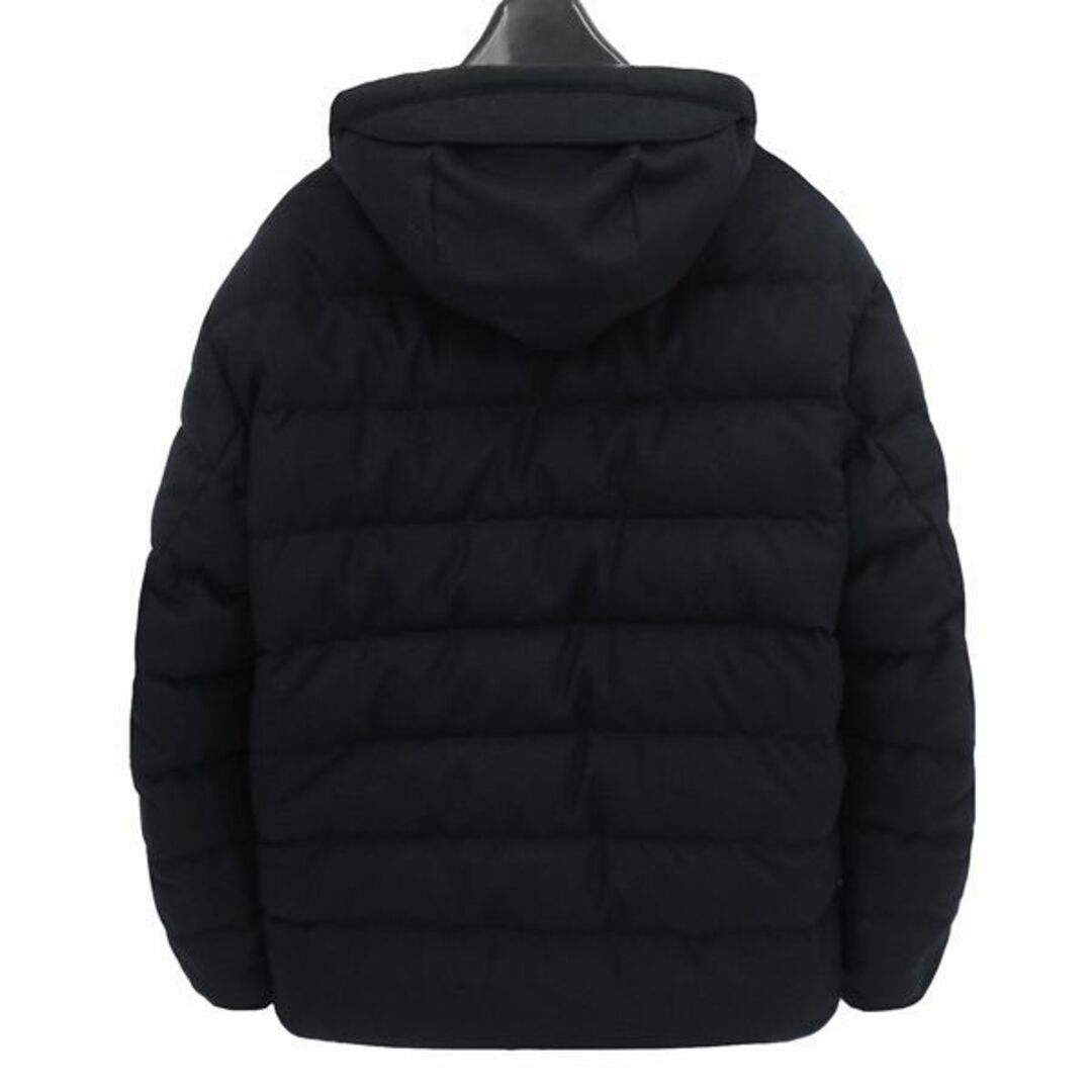 MONCLER(モンクレール)のMONCLER モンクレール 2021AW VABB ロゴワッペン フランネル ウール100 ジップアップ ダウン ジャケット フーテッド ブルゾン 46219 メンズのジャケット/アウター(ダウンジャケット)の商品写真