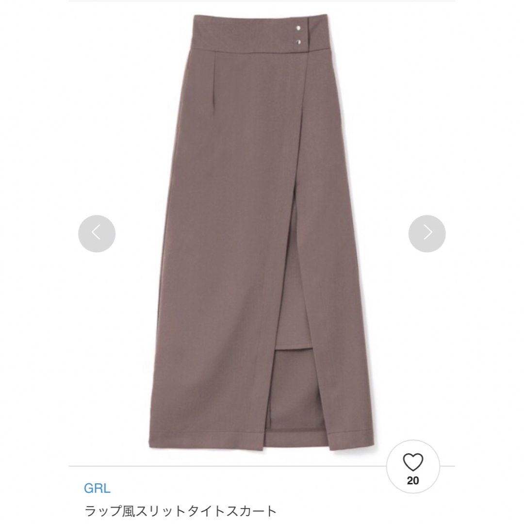 GRL(グレイル)の【新品未使用】ラップ風スリットタイトスカート［k8362u］ レディースのスカート(ロングスカート)の商品写真