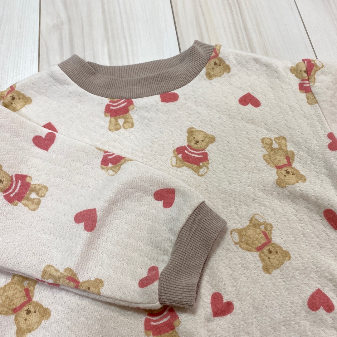 しまむら(シマムラ)のパジャマ　キルト生地　90㎝ キッズ/ベビー/マタニティのキッズ服女の子用(90cm~)(パジャマ)の商品写真