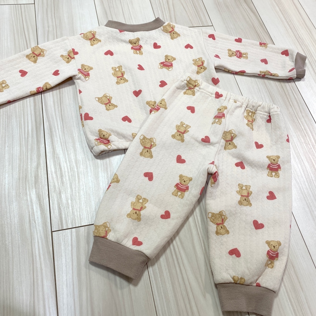 しまむら(シマムラ)のパジャマ　キルト生地　90㎝ キッズ/ベビー/マタニティのキッズ服女の子用(90cm~)(パジャマ)の商品写真