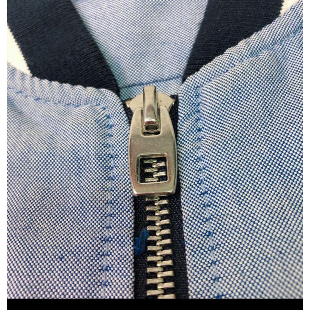 ZARA(ザラ)のZARA ザラ トップス ブルゾンジャケットMA-1ブルー デニム メンズのジャケット/アウター(ブルゾン)の商品写真