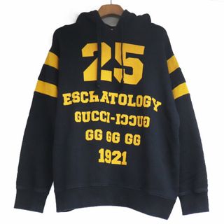 グッチ(Gucci)のGUCCI グッチ パーカー ブラック イエロー 660282 XS  ESCHATOLOGY プルオーバーパーカー メンズ【中古】(パーカー)