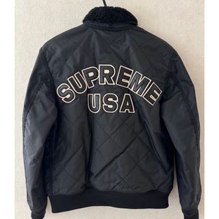 Supremeシュプリーム　キルティング パイル地ロゴジャケット　美品