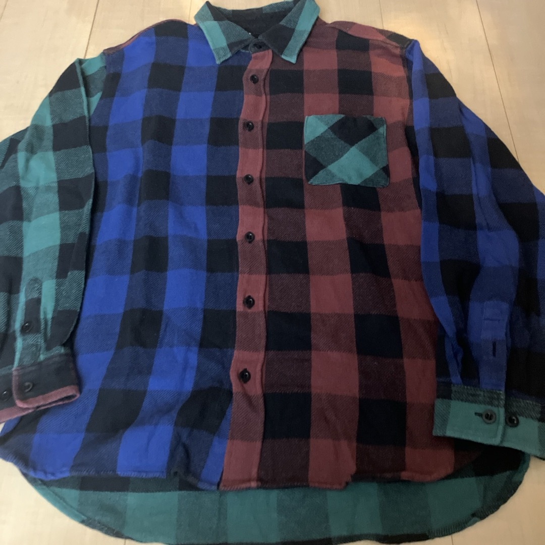 初期 BANSHEE×グッドイナフ ブロックチェックネルシャツ AFFA 初期 BANSHEE×グッドイナフ ブロックチェックネルシャツ AFFA