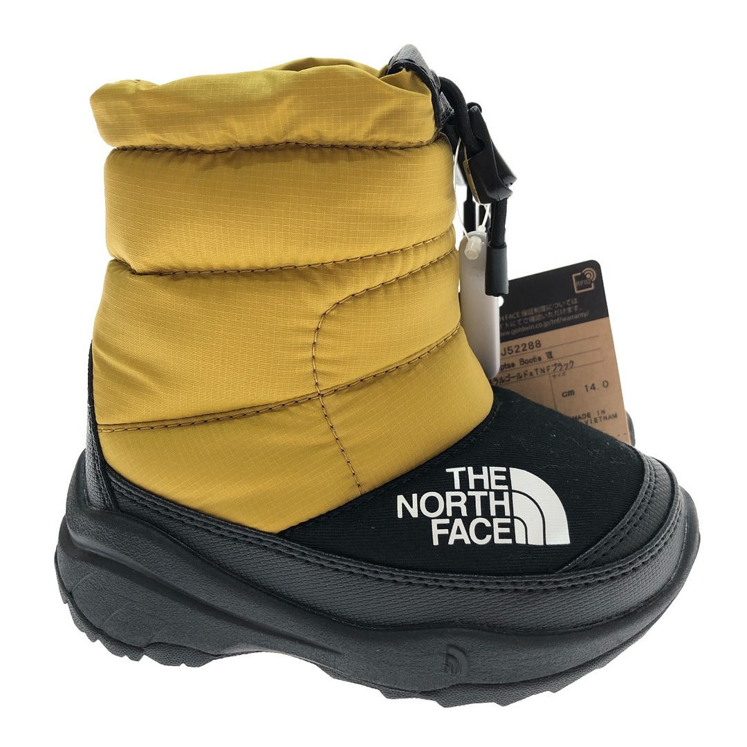 THE NORTH FACE(ザノースフェイス)の□□THE NORTH FACE ザノースフェイス スノーブーツ ヌプシ ブーティ VI 14cm NFJ52288 ゴールド×ブラック キッズ/ベビー/マタニティのベビー靴/シューズ(~14cm)(ブーツ)の商品写真