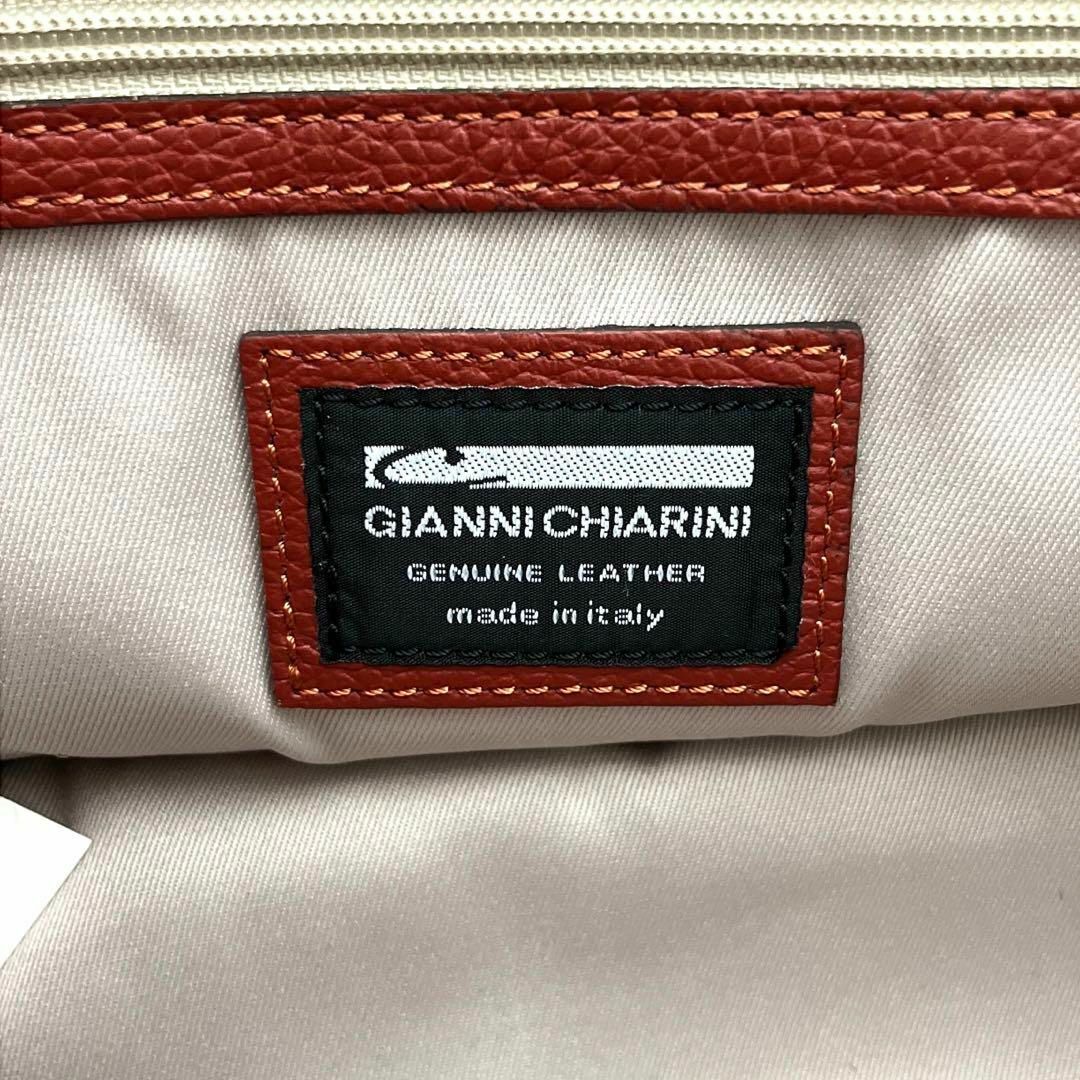 GIANNI CHIARINI(ジャンニキャリーニ)の新品タグ付き　ジャンニキャリーニ レザー シボ 加工 トートバッグ A4収納可 メンズのバッグ(トートバッグ)の商品写真