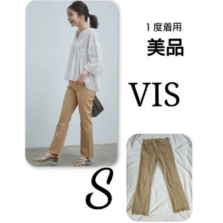 ヴィス(ViS)の美品 VIS　チノパン デニム コットンストレッチ＆デニムフレアパンツ(チノパン)