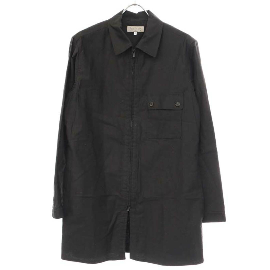 Yohji Yamamoto POUR HOMME ヨウジヤマモト プールオム 23SS コットンツイルジップアップジャケット ブラック 2  HZ-B08-002 | フリマアプリ ラクマ