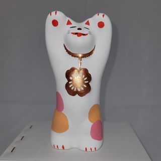 開運　湯布院　輪葉葉　福ねこ　メダルねこ　招福　招き猫　新品　抽選販売　かわいい(置物)