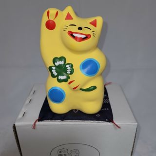 開運　湯布院　輪葉葉　福ねこ　大猫　招福　招き猫　新品　抽選販売　かわいい　限定(置物)