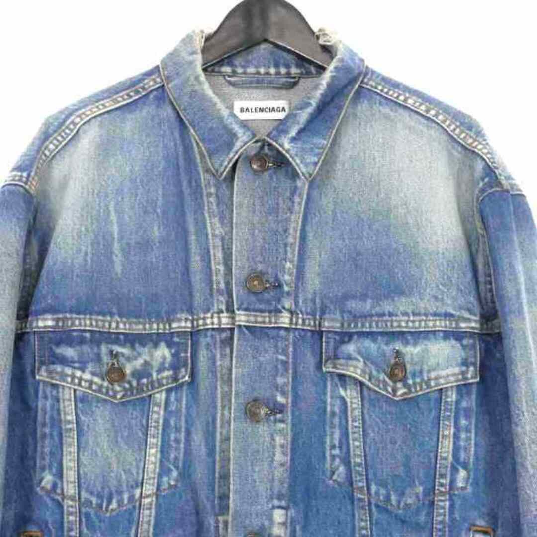 Balenciaga - バレンシアガ バックロゴ オーバーサイズ デニム Balenciaga - バレンシアガ バックロゴ オーバーサイズ デニム