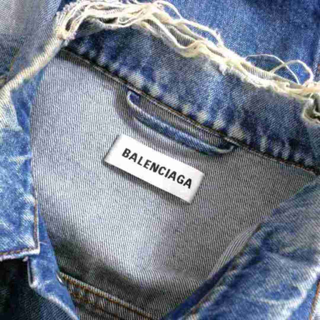 Balenciaga(バレンシアガ)のバレンシアガ バックロゴ オーバーサイズ デニムジャケット 34 インディゴ メンズのジャケット/アウター(ブルゾン)の商品写真