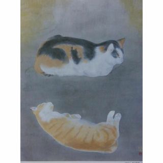 松尾敏男、好日、希少な画集より、新品高級額装付、状態良好(絵画/タペストリー)