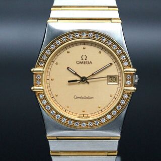 オメガ(OMEGA)のオメガ コンステレーション ベゼルダイヤ K18/SS 腕時計 A03645(腕時計(アナログ))